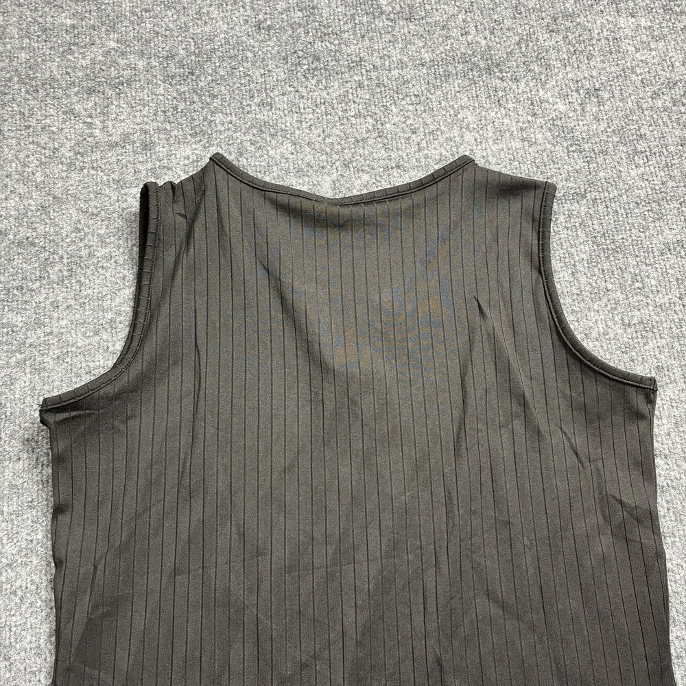 Anyshow Black Ribbed Sleeveless Ruffle Hem Mini Dress Size Small Boho LBD - Picture 11 of 16
